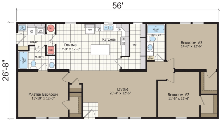 Hidden Creek HC4563P standard floor plan