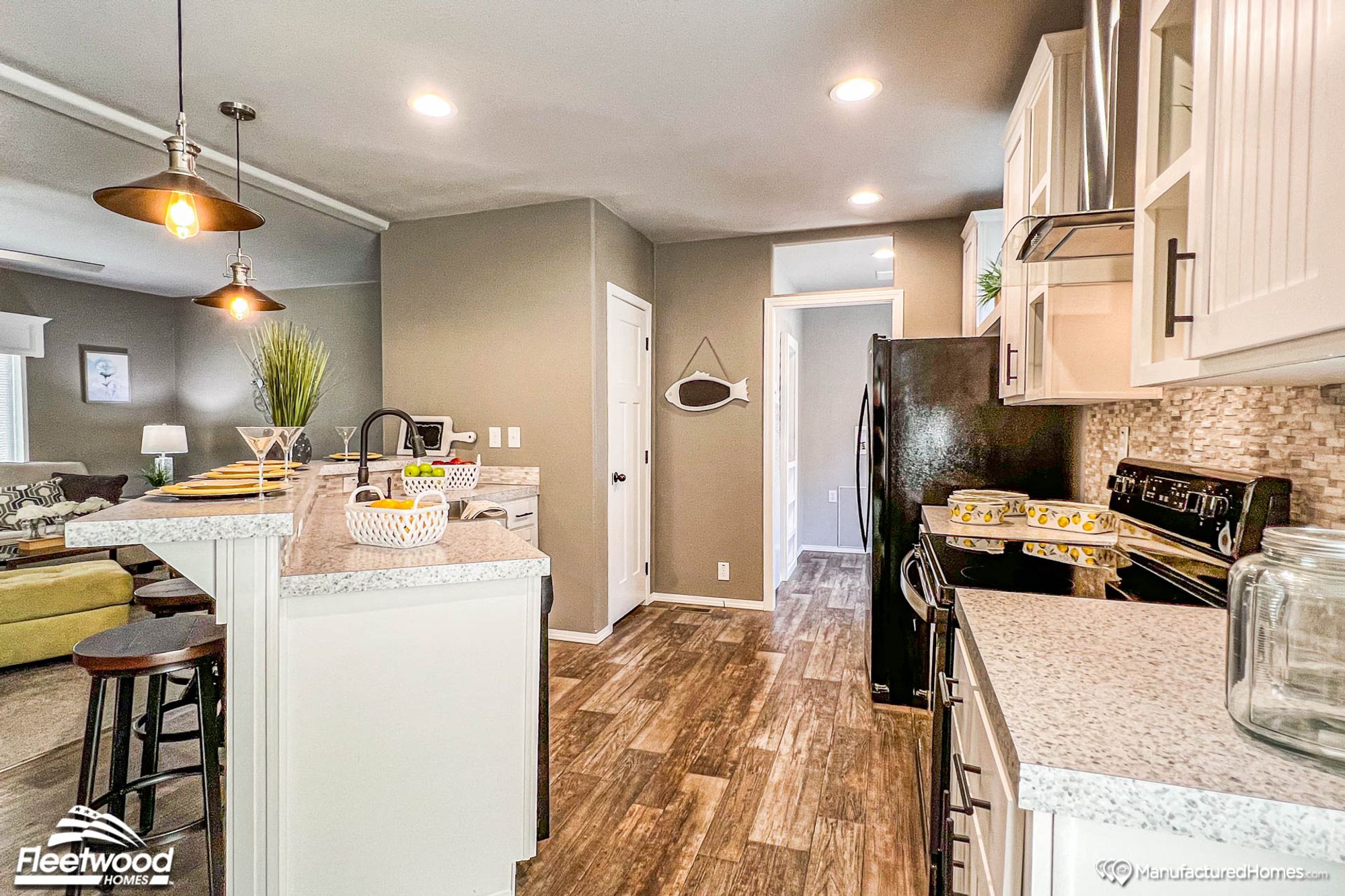 Large open concept kitchen and living room