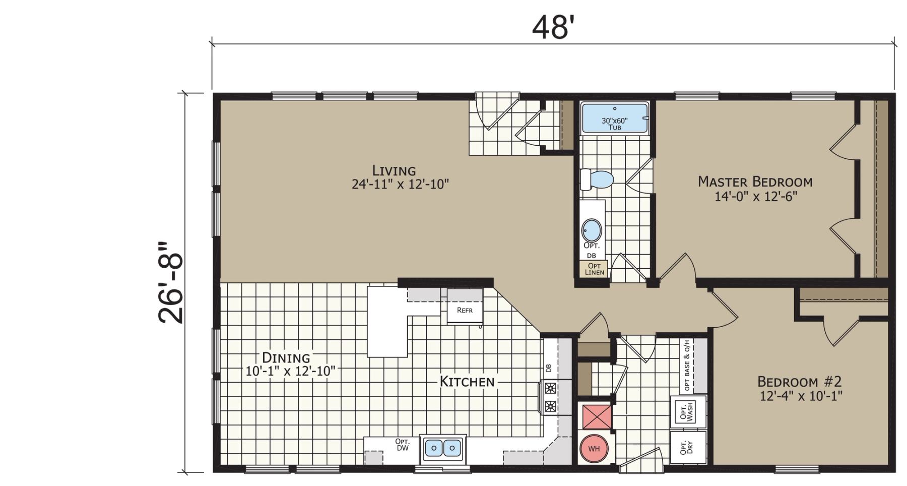 Crystal Bay Estates CB4482C standard floor plan