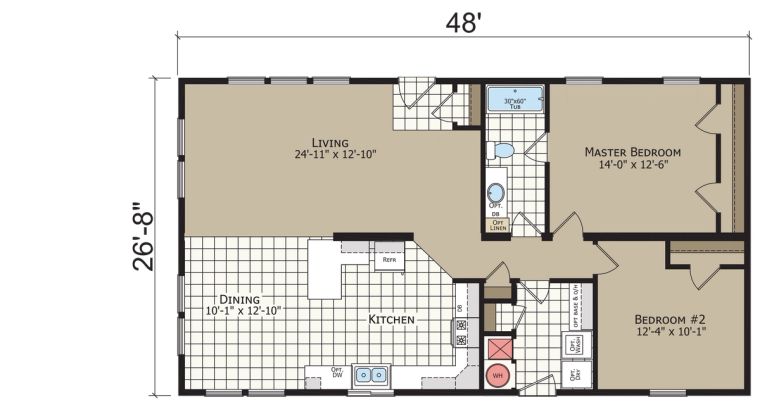 Crystal Bay Estates CB4482C standard floor plan