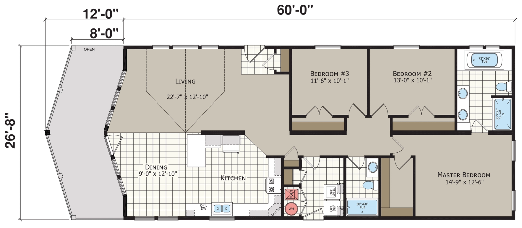 Crystal Bay Estates CB4603C standard floor plan