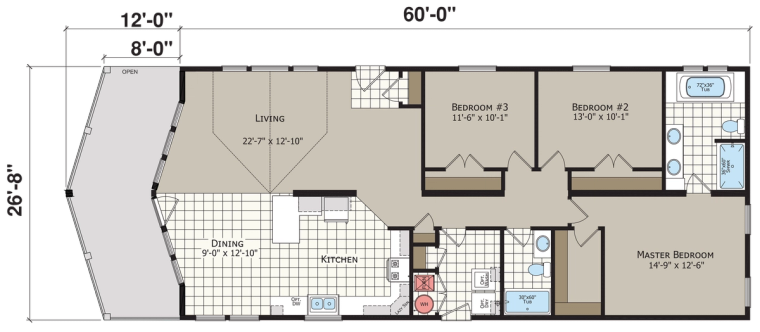 Crystal Bay Estates CB4603C standard floor plan