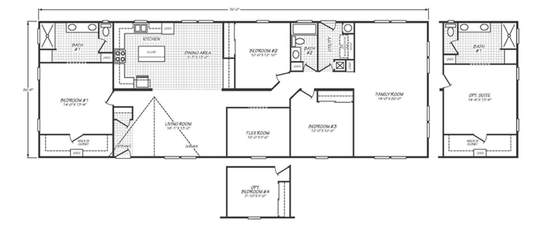 Solaris 28764B | 4 bedroom, 3 bathroom, 2077 sqft home | Built by Cavco - Goodyear in Goodyear, AZ.