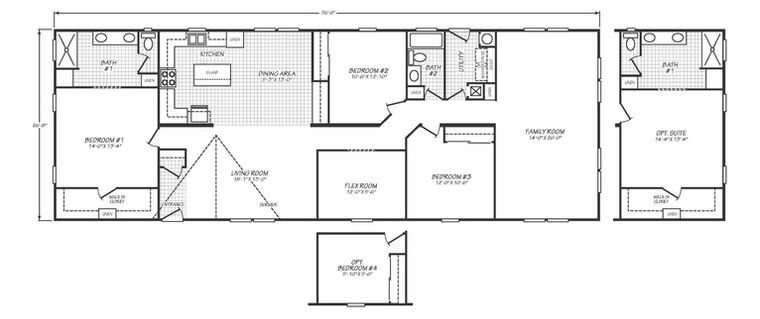Solaris 28764B | 4 bedroom, 3 bathroom, 2077 sqft home | Built by Cavco - Goodyear in Goodyear, AZ.