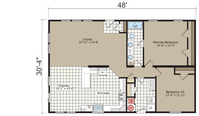 Crystal Bay Estates CB6482C standard floor plan
