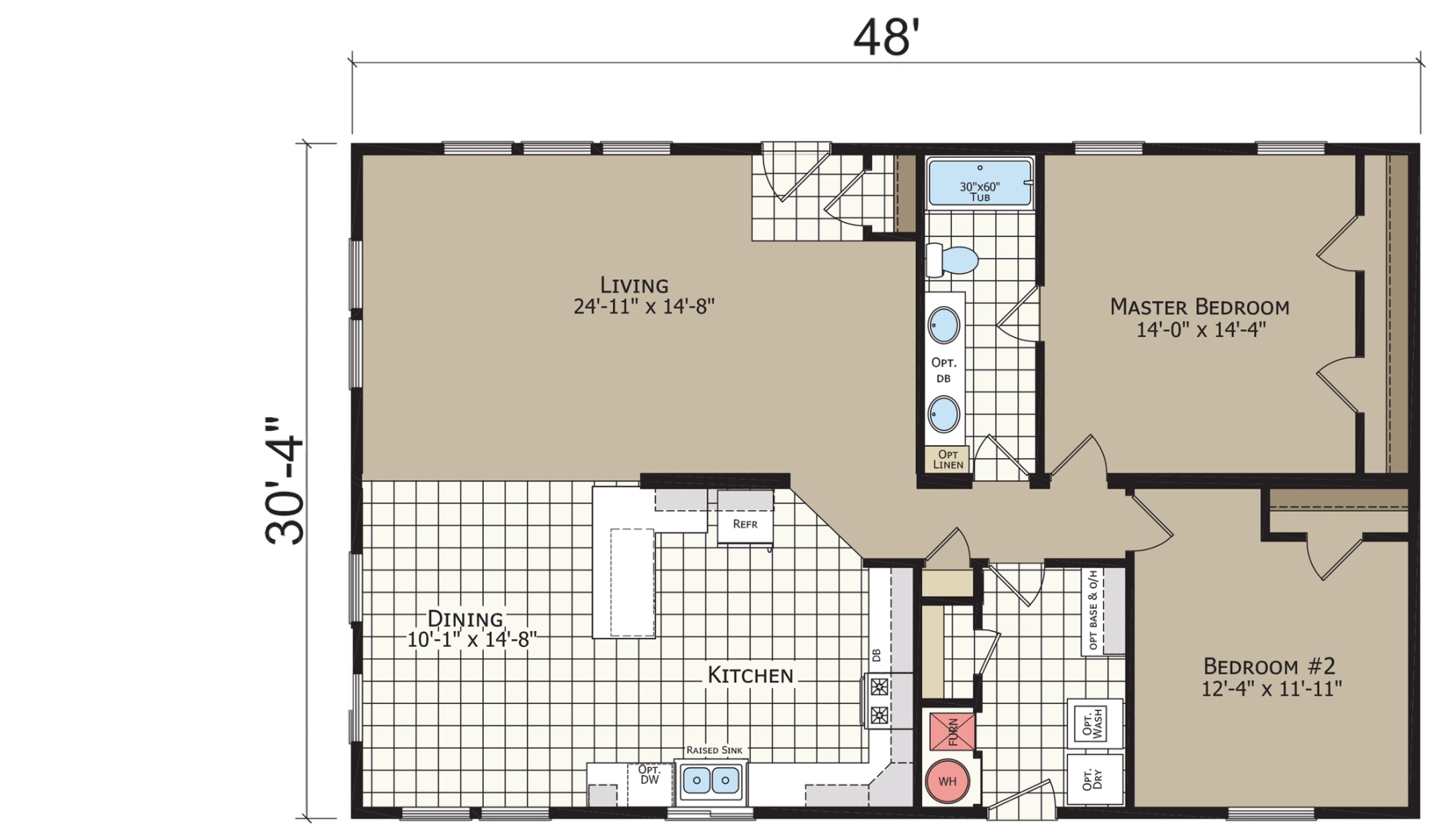 Crystal Bay Estates CB6482C standard floor plan
