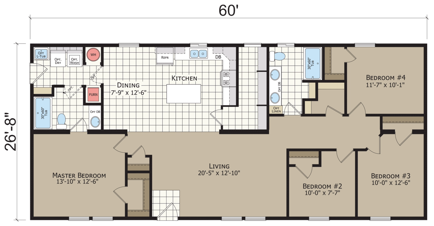Hidden Creek HC4604P standard floor plan