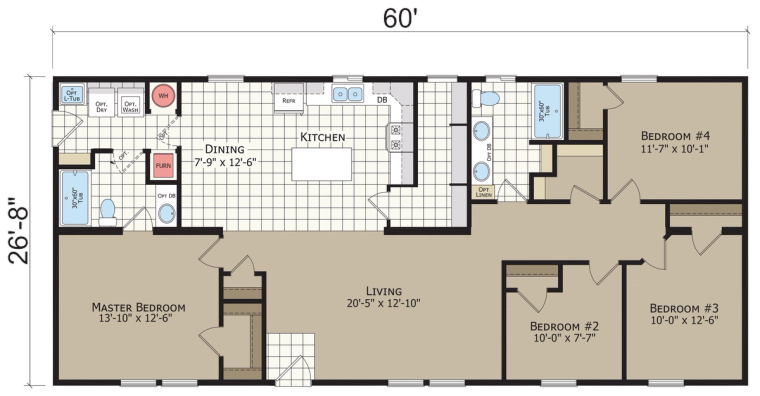 Hidden Creek HC4604P standard floor plan