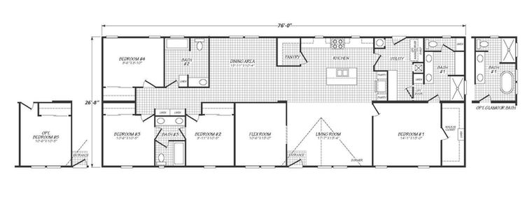 Solaris 28764A | 4 bedroom, 3 bathroom, 2027 sqft home | Built by Cavco - Goodyear in Goodyear, AZ.