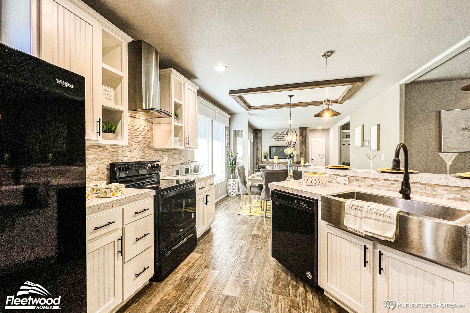 Open concept kitchen and dining room