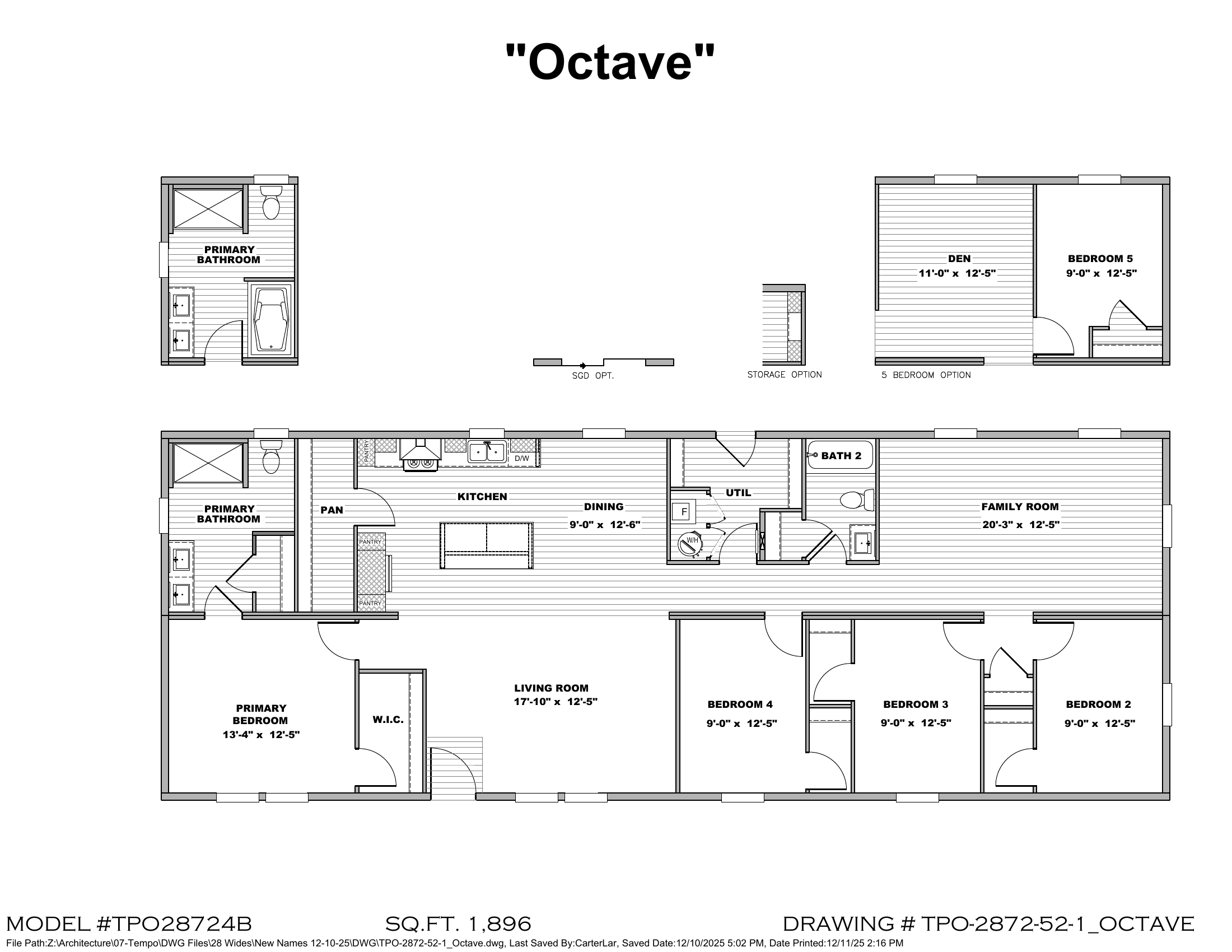 Octave TPO28724B original floor plan