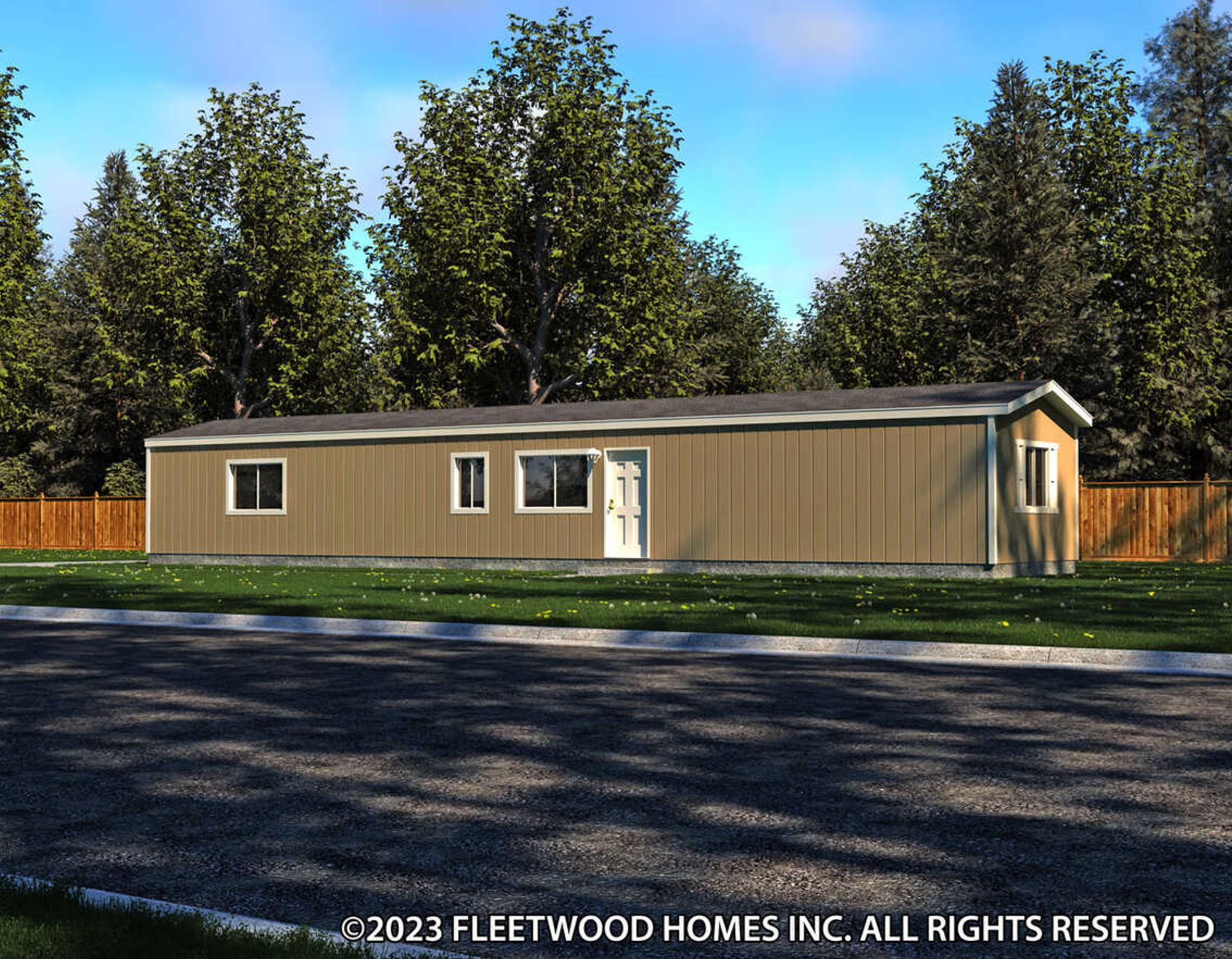 Long single-story house option