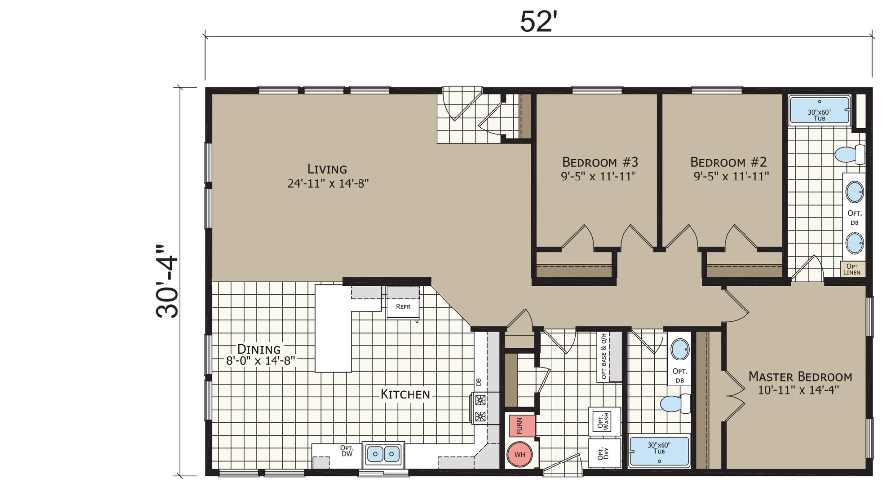 Crystal Bay Estates CB6523C standard floor plan