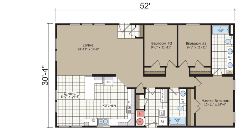 Crystal Bay Estates CB6523C standard floor plan
