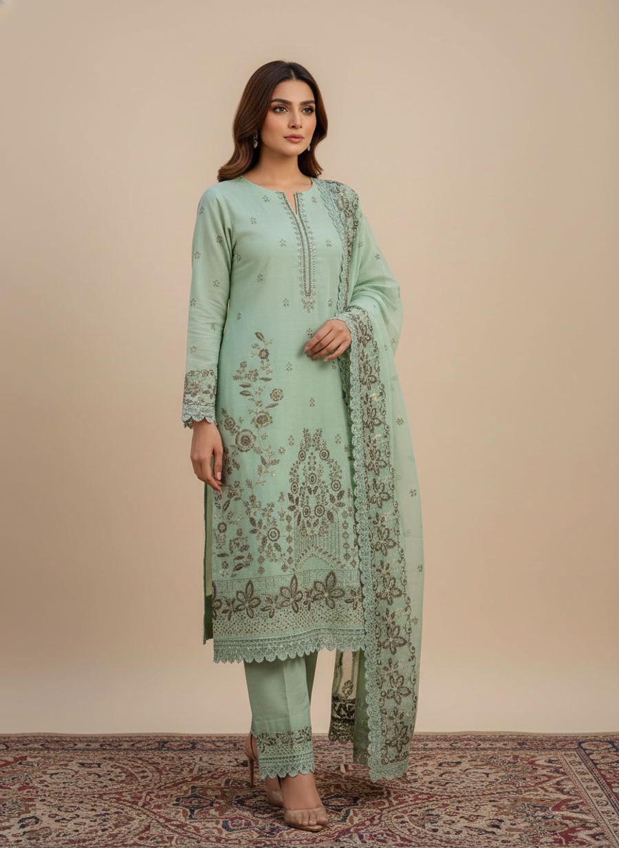 Nagma Bloom, pastel mint green