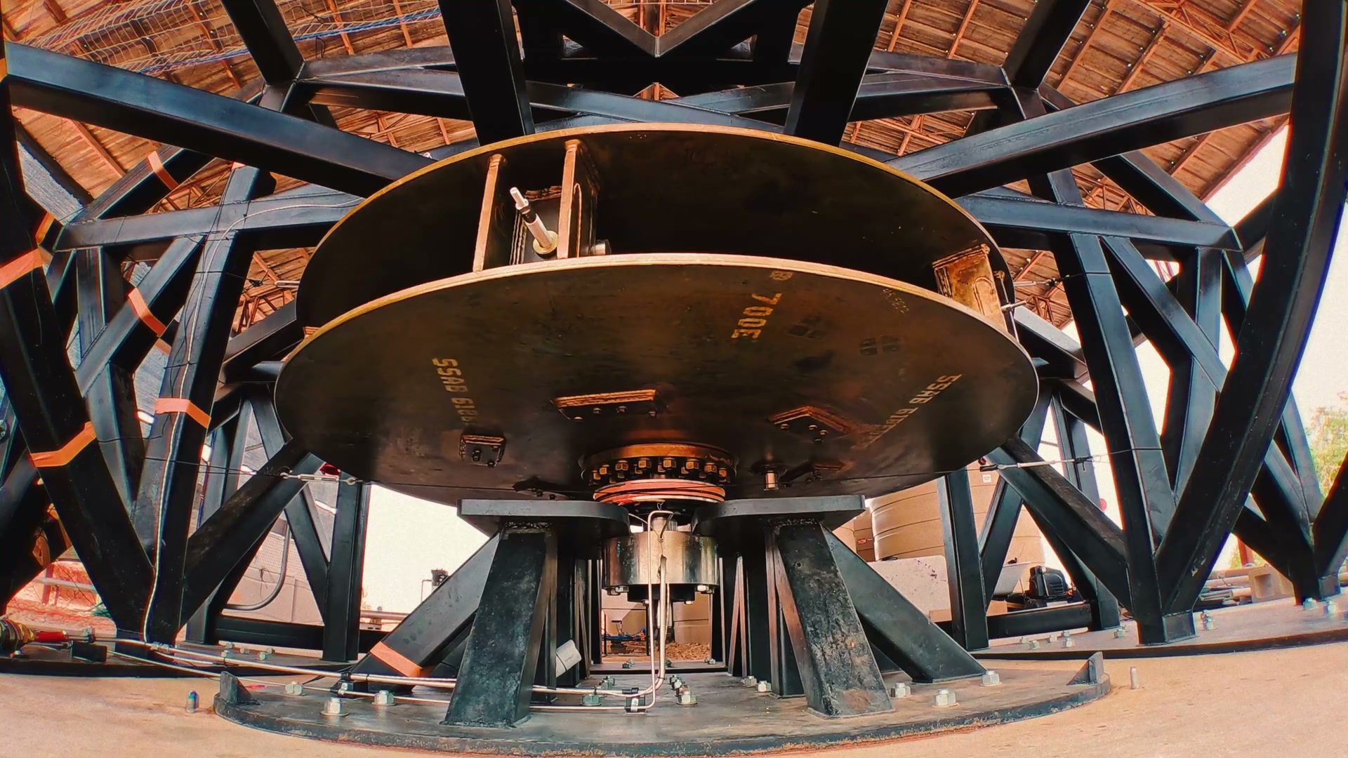 The Genesis rotor in its assembly rig