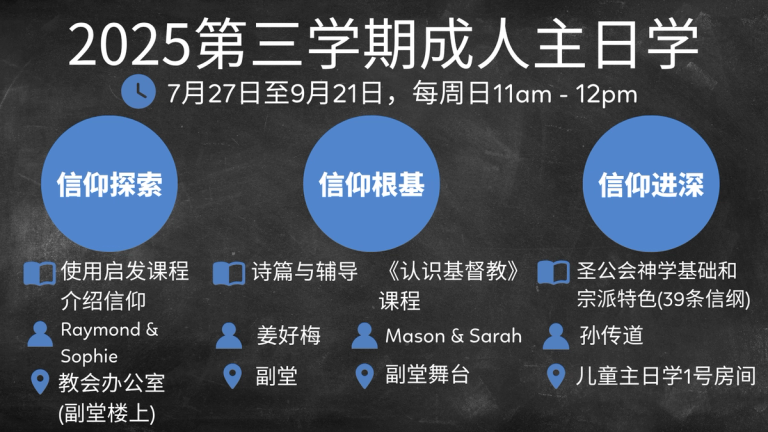 2025第三学期成人主日学