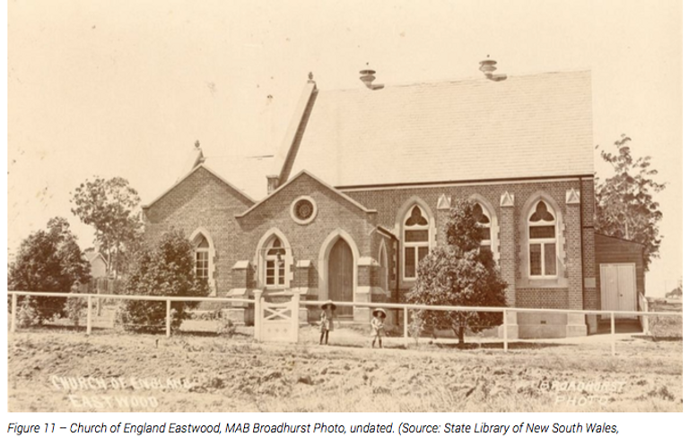A photo of st phil's church building in 1914