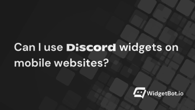 Can I use Discord widgets on mobile websites?