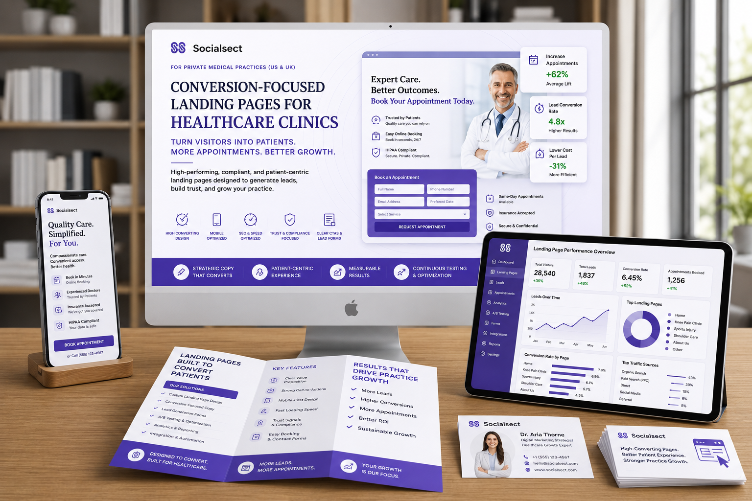 Conversion-Focused Landing Pages for Healthcare Clinics