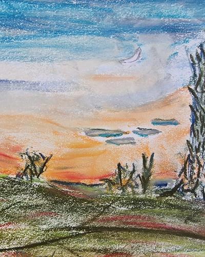 Coucher de soleil à Les Beau chennes,