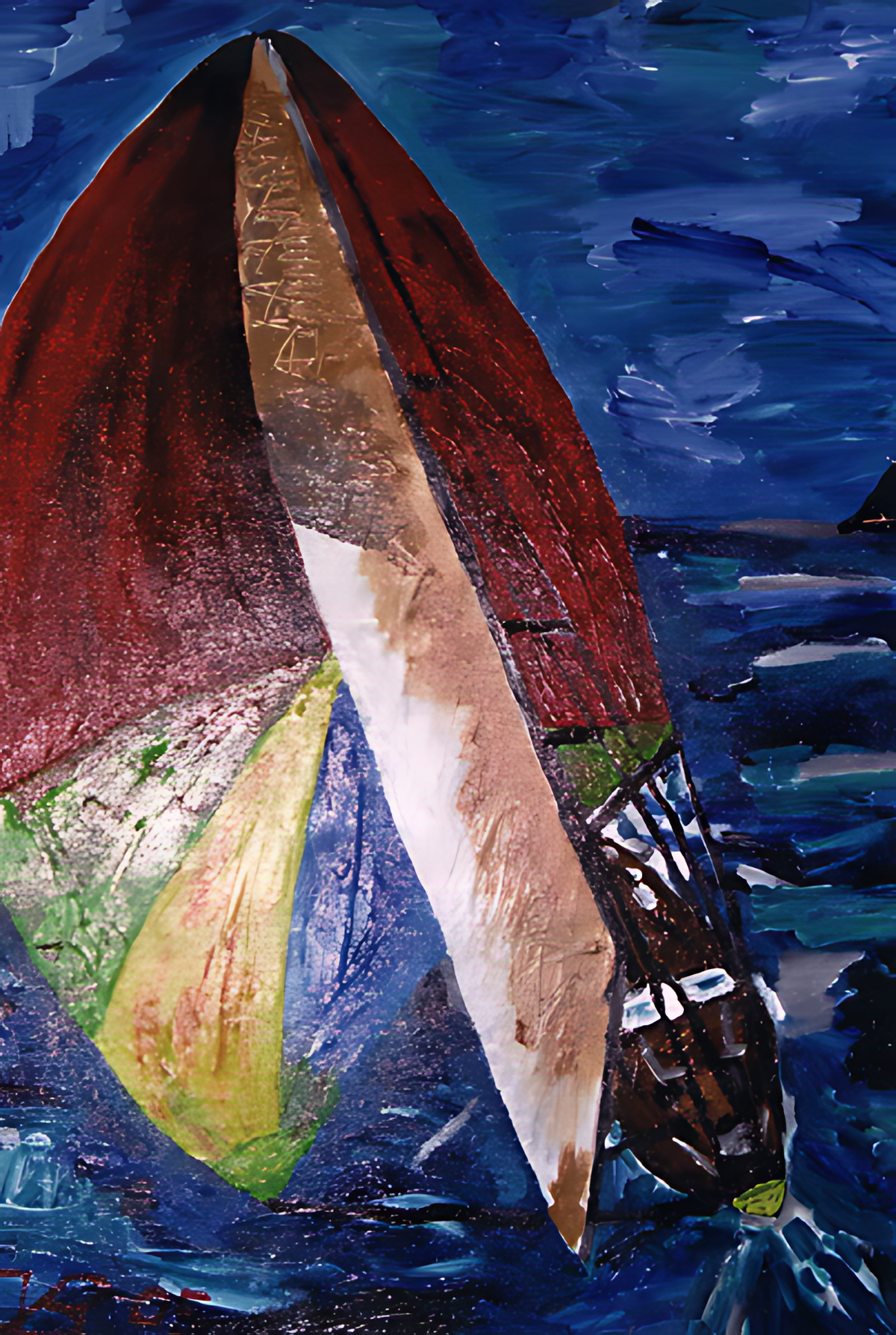 Zeilschip op zee bij Kaap Finisterre