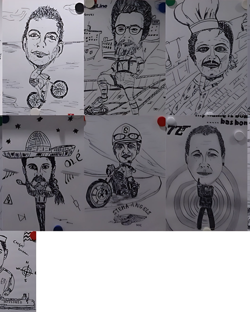 12 karikaturen - Officieren Stena Transit