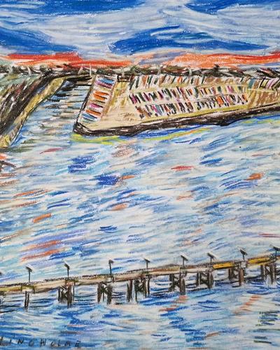 Killingholme harbour by dawn, naar foto R Wagt