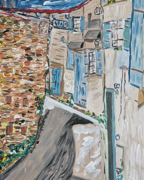 St Remy de Provence., Rue entre la promenade