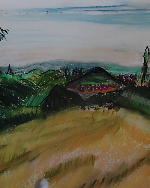 Les champs de blé dans Pont de Barret