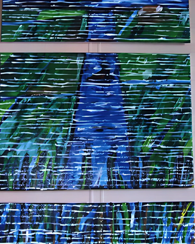 Hollands winter landschap; Drie luik