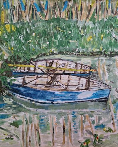 Roeibootje Monet gardens