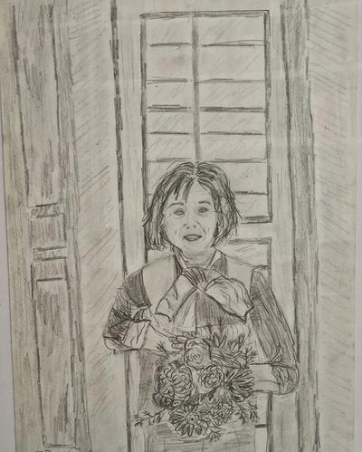 Inez in 17e eeuwse japon uit les impressionist en le Havre