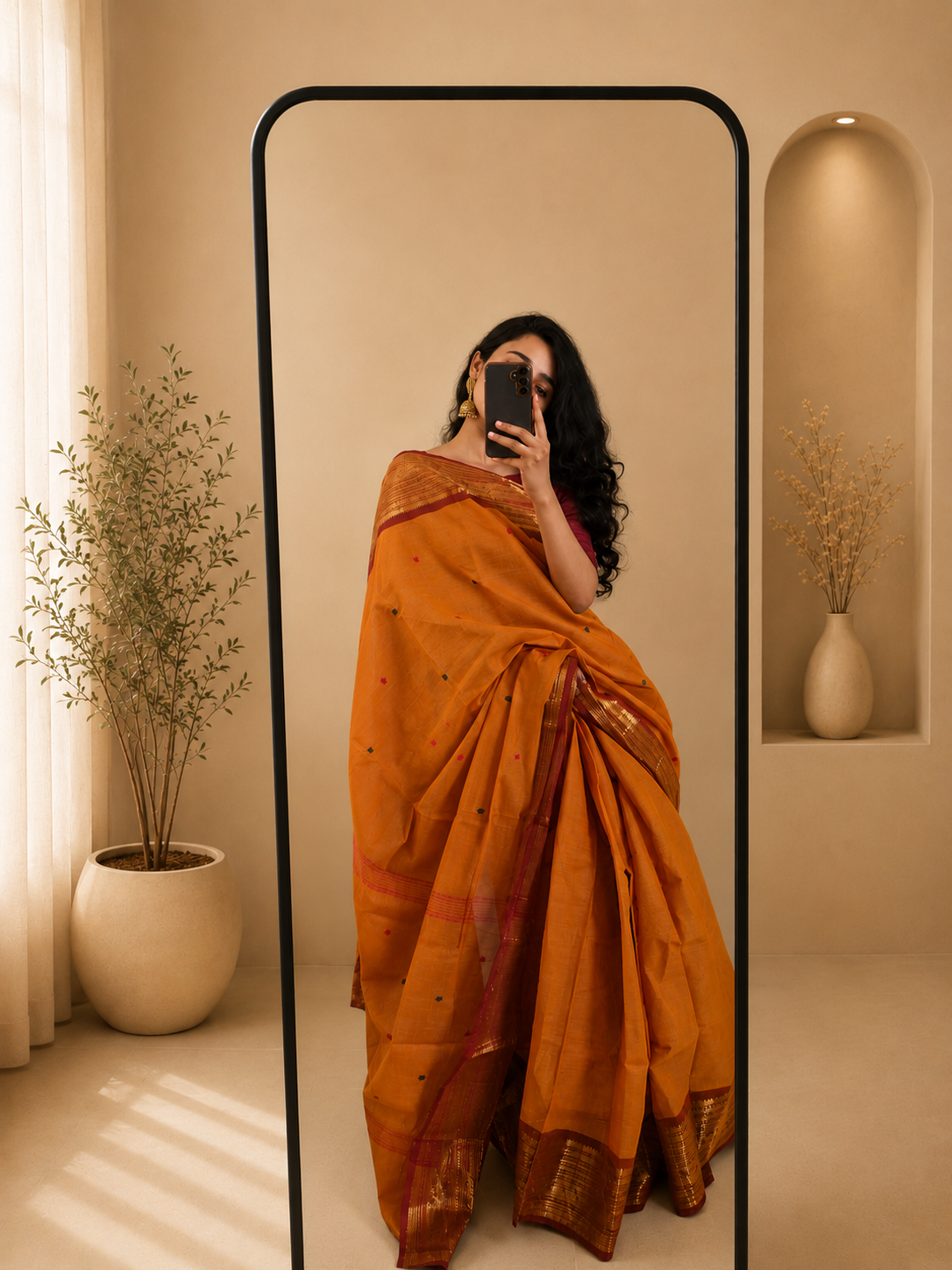 Nila — Handloom cotton saree saree