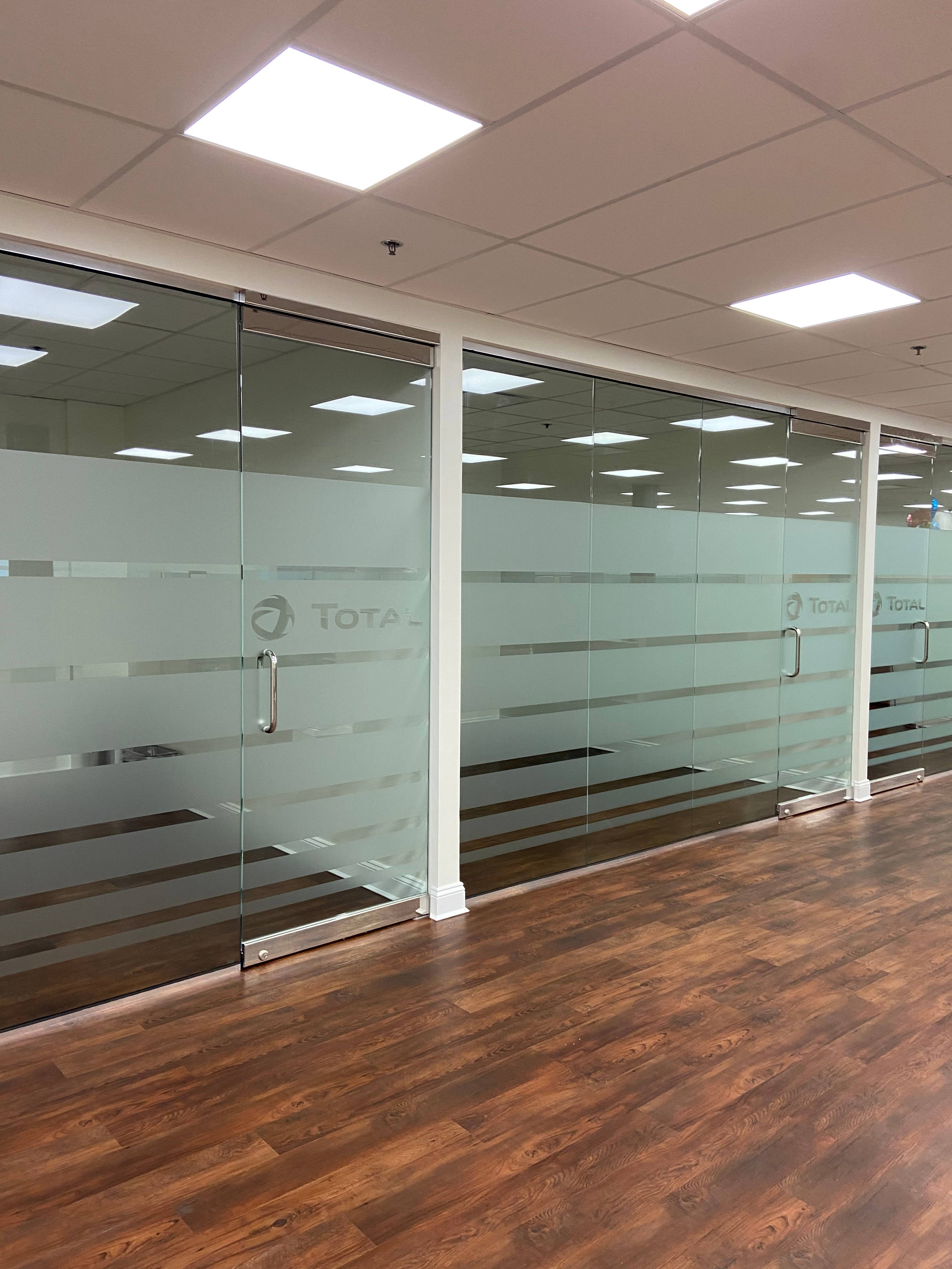 Total Energies Conference Room, New Jersey Custom Privacy Graphics