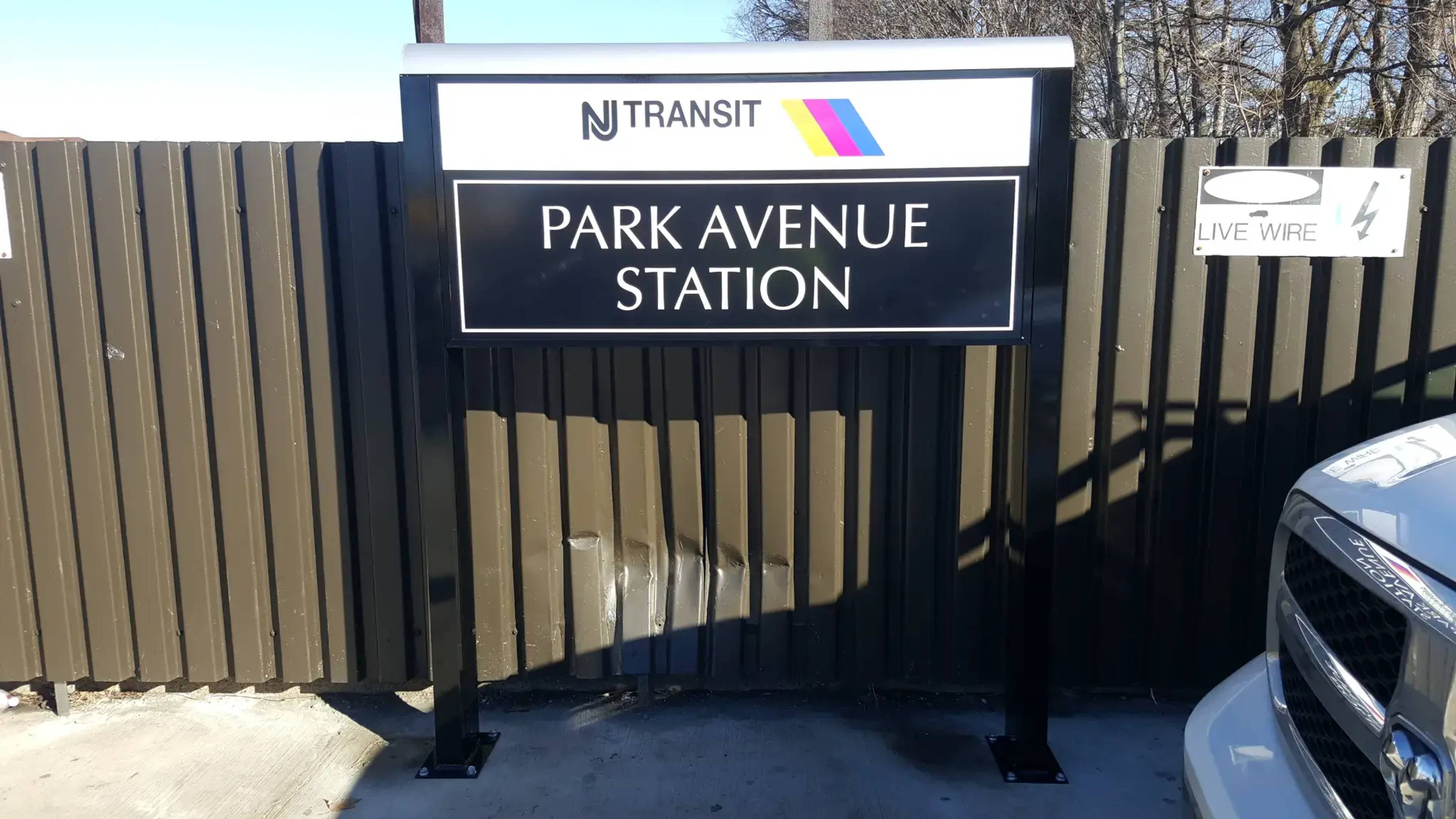 NJ Transit Station Signage
