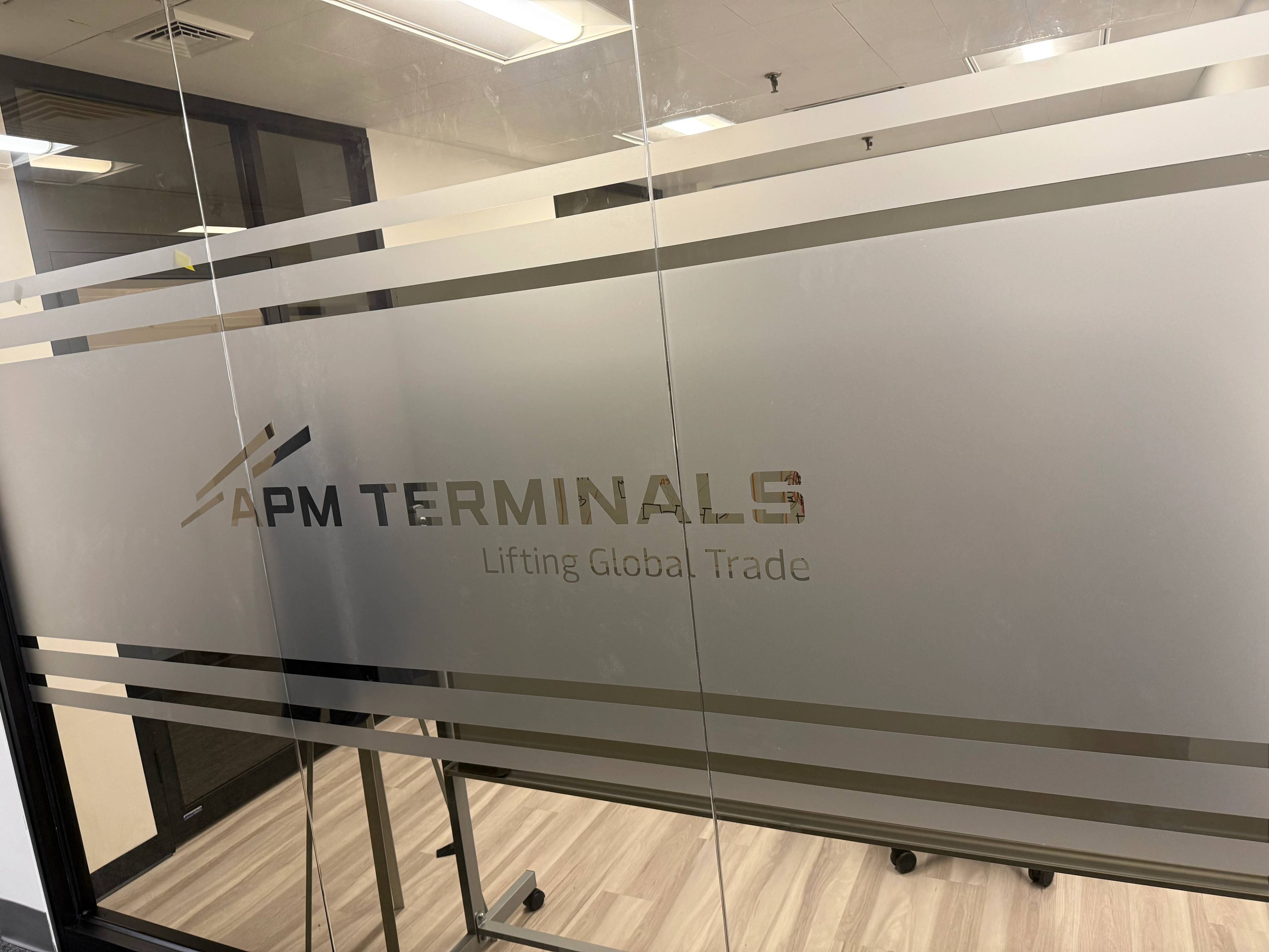 Office Window Privacy with Custom Logo and Branding