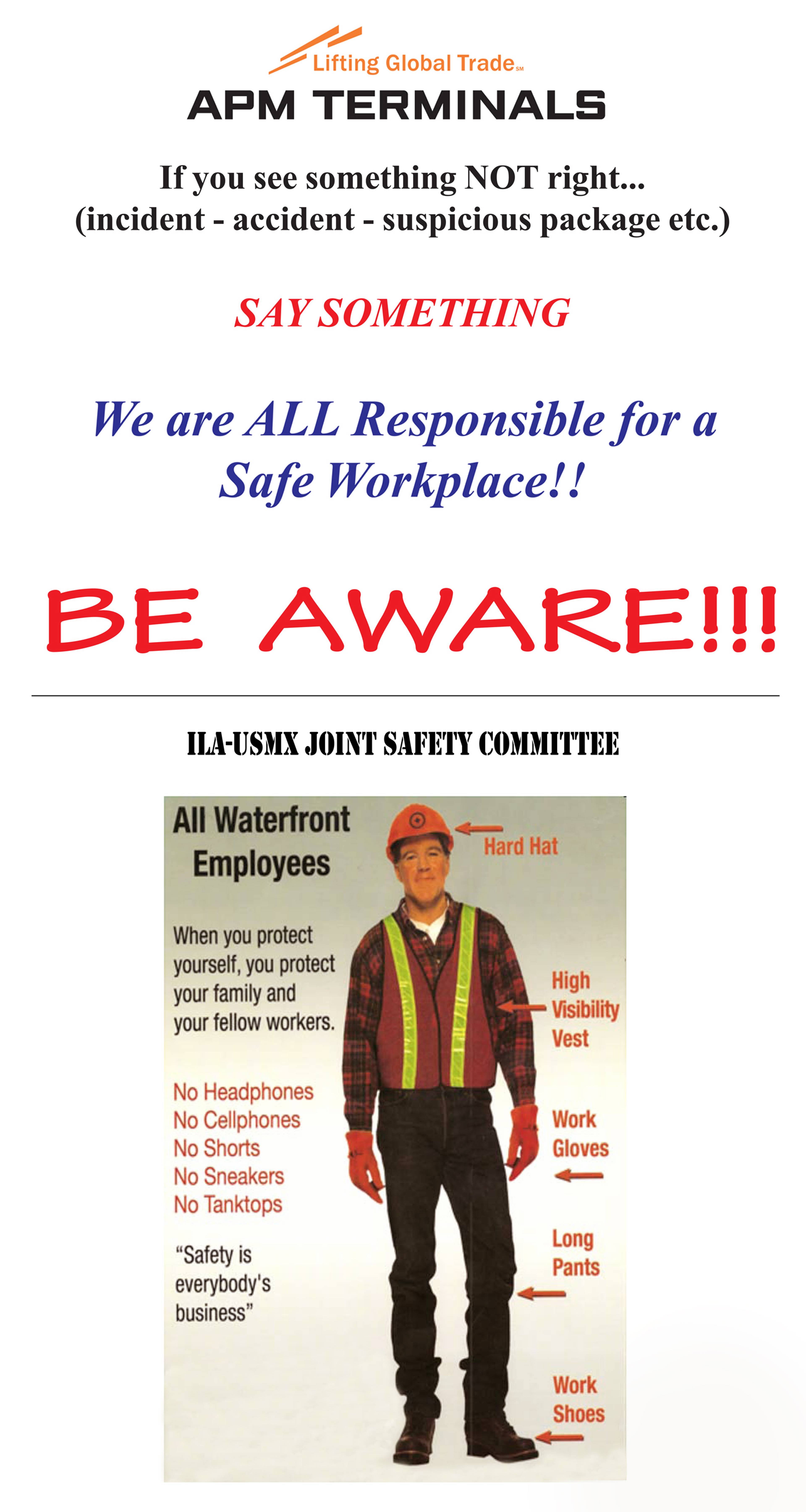 Safety First Signage