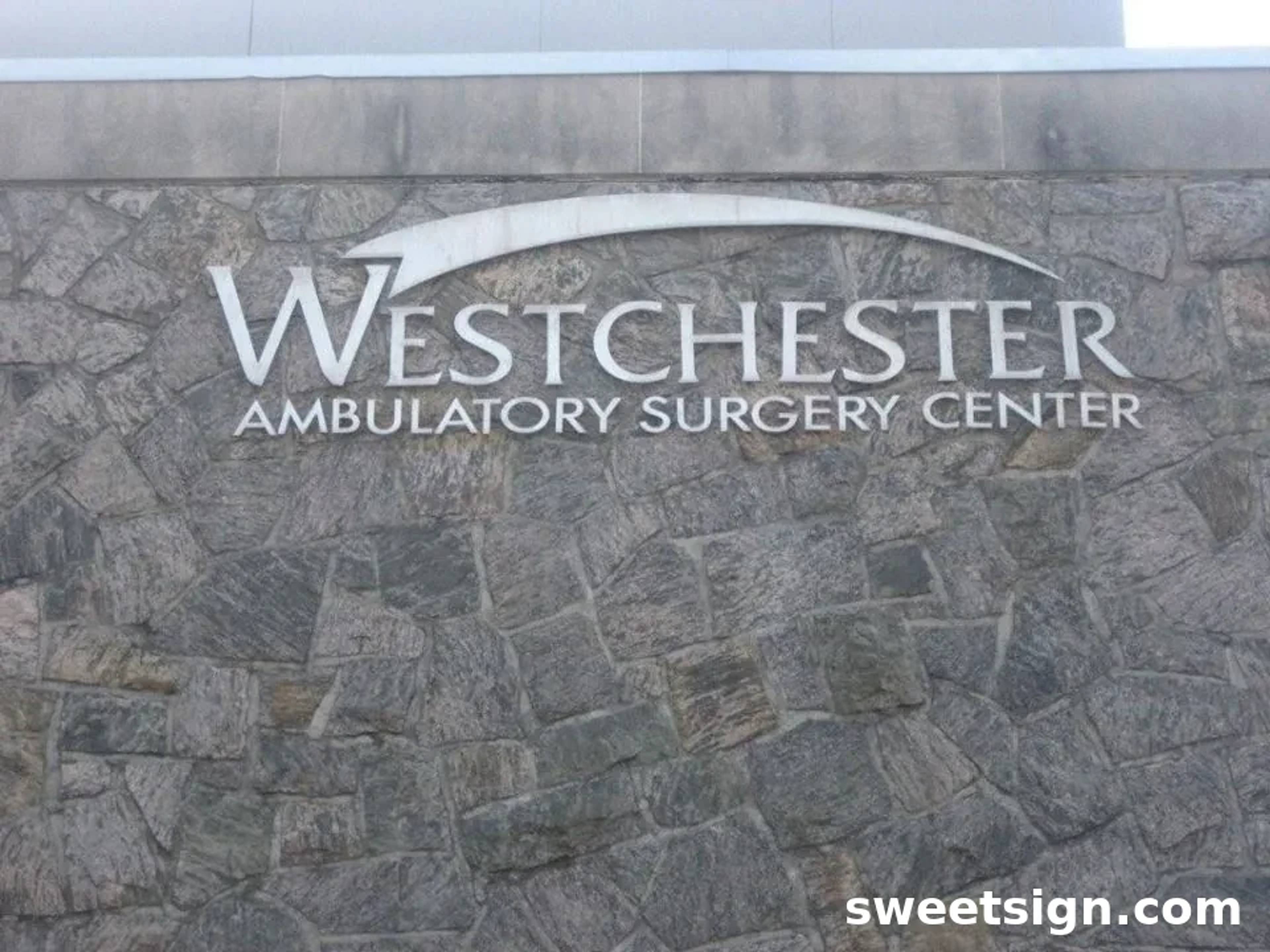 Westchester Ambulatory Surgery Center flat cut metal wall letters