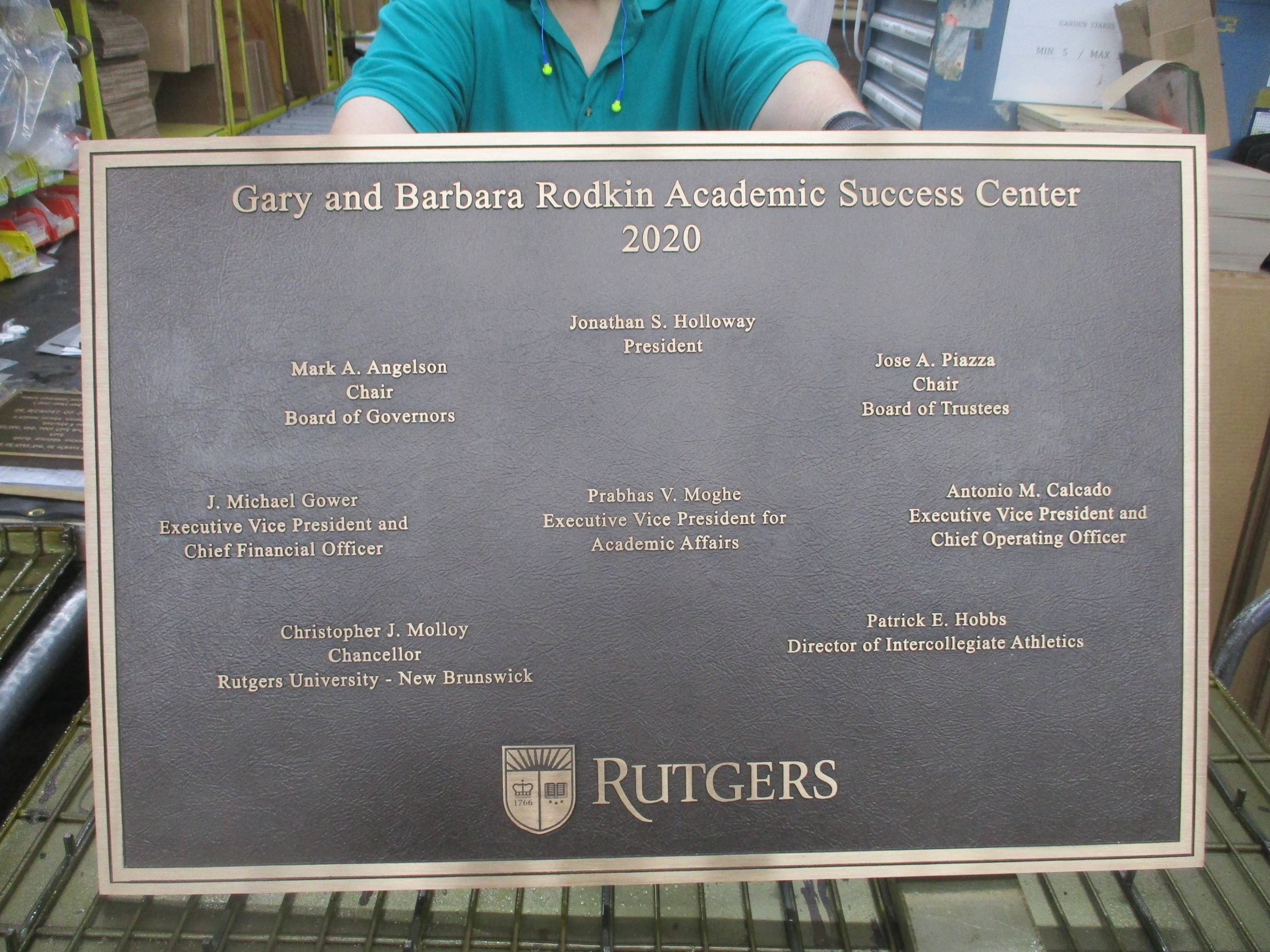 Plaque going out for delivery post quality checks