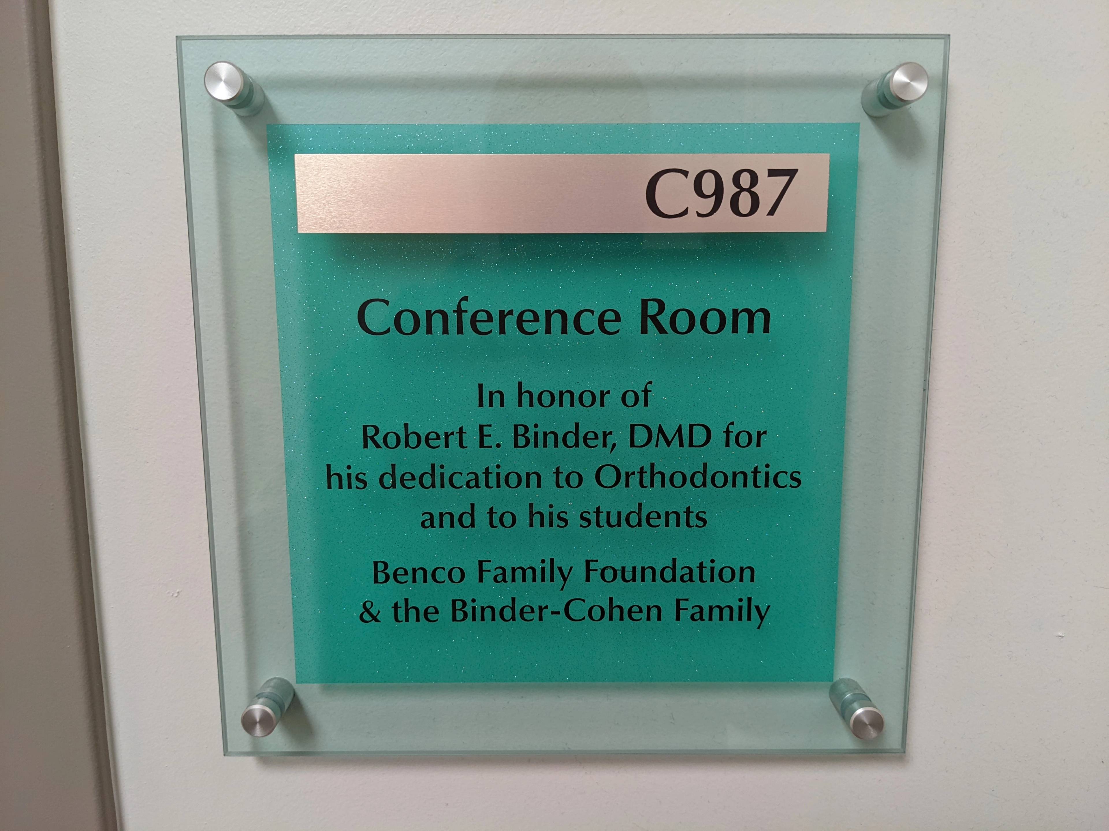 Glass Plaque with Custom Honor text