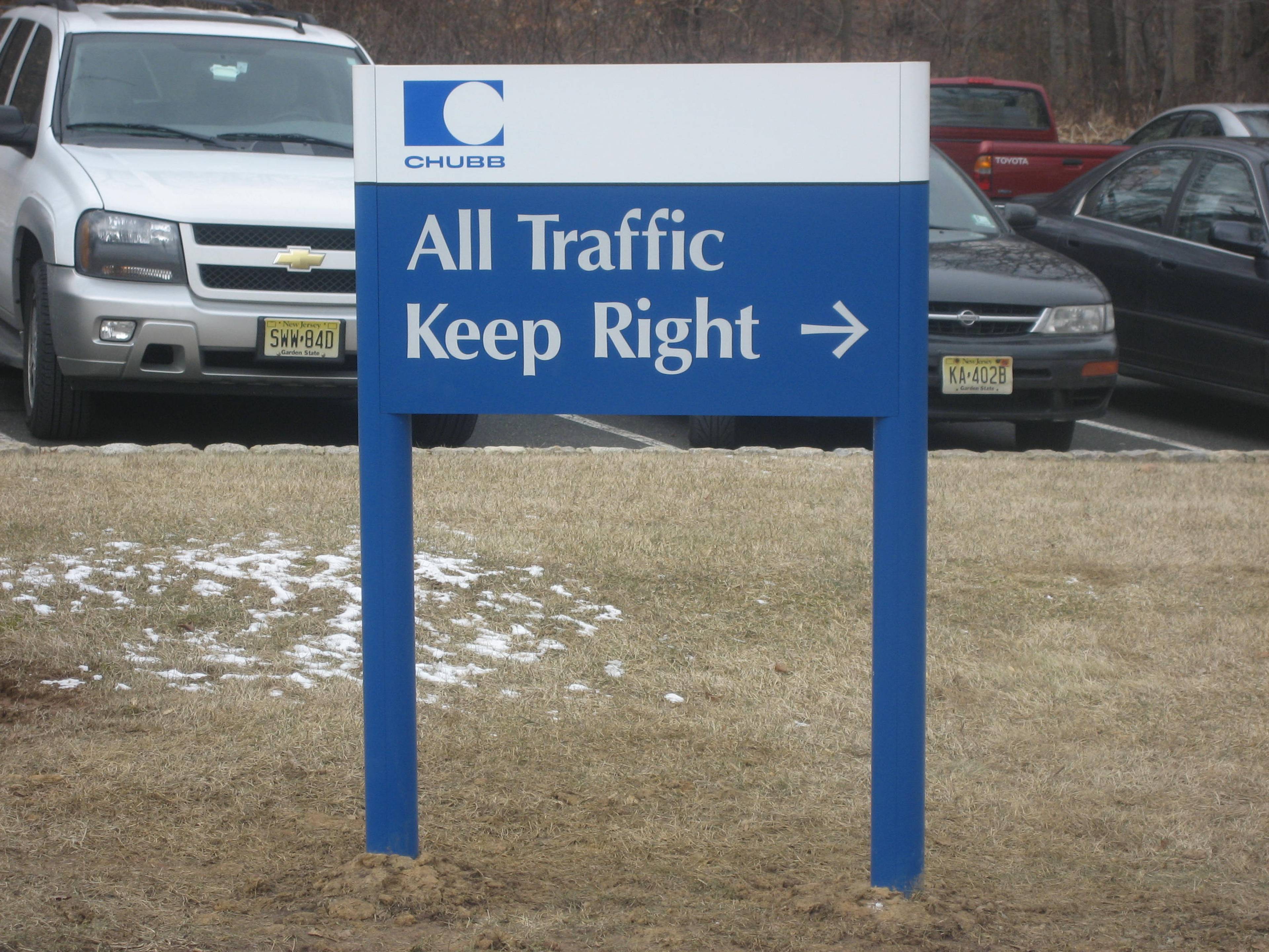 All Traffic Keep Right Wayfinding Signs