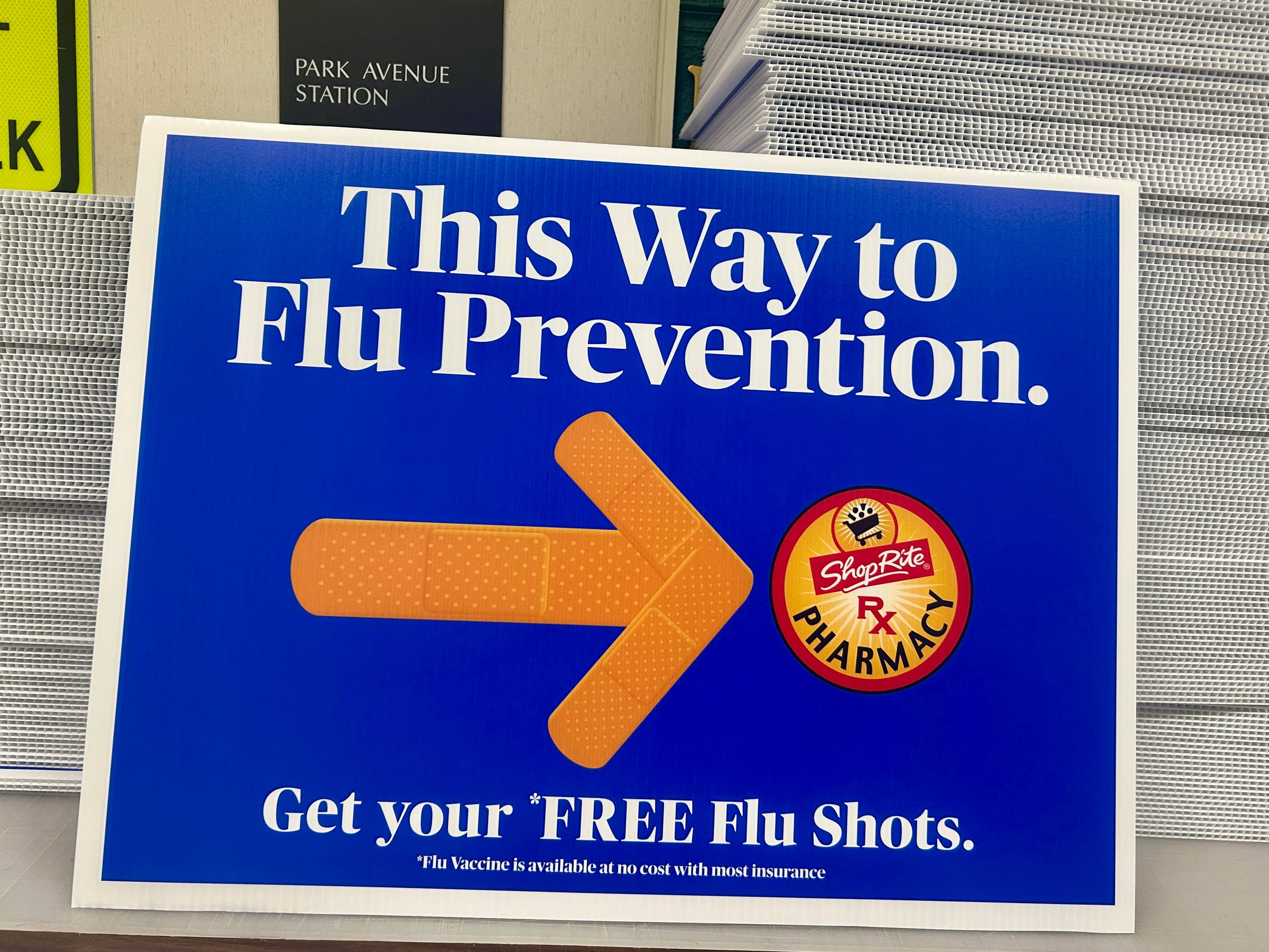 Get a Flu Shot Signs