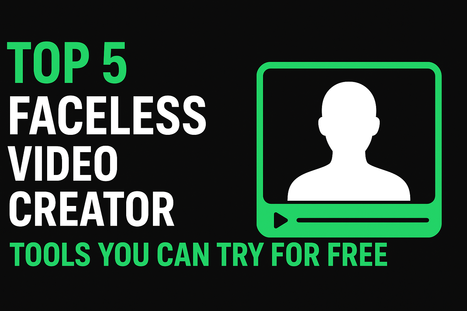 Top 5 Faceless Video Creator Tools You Can Try for Free