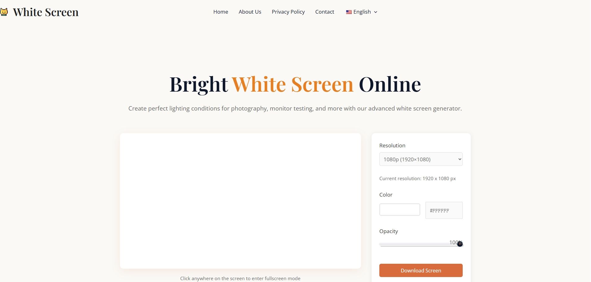 image of White Screen Online