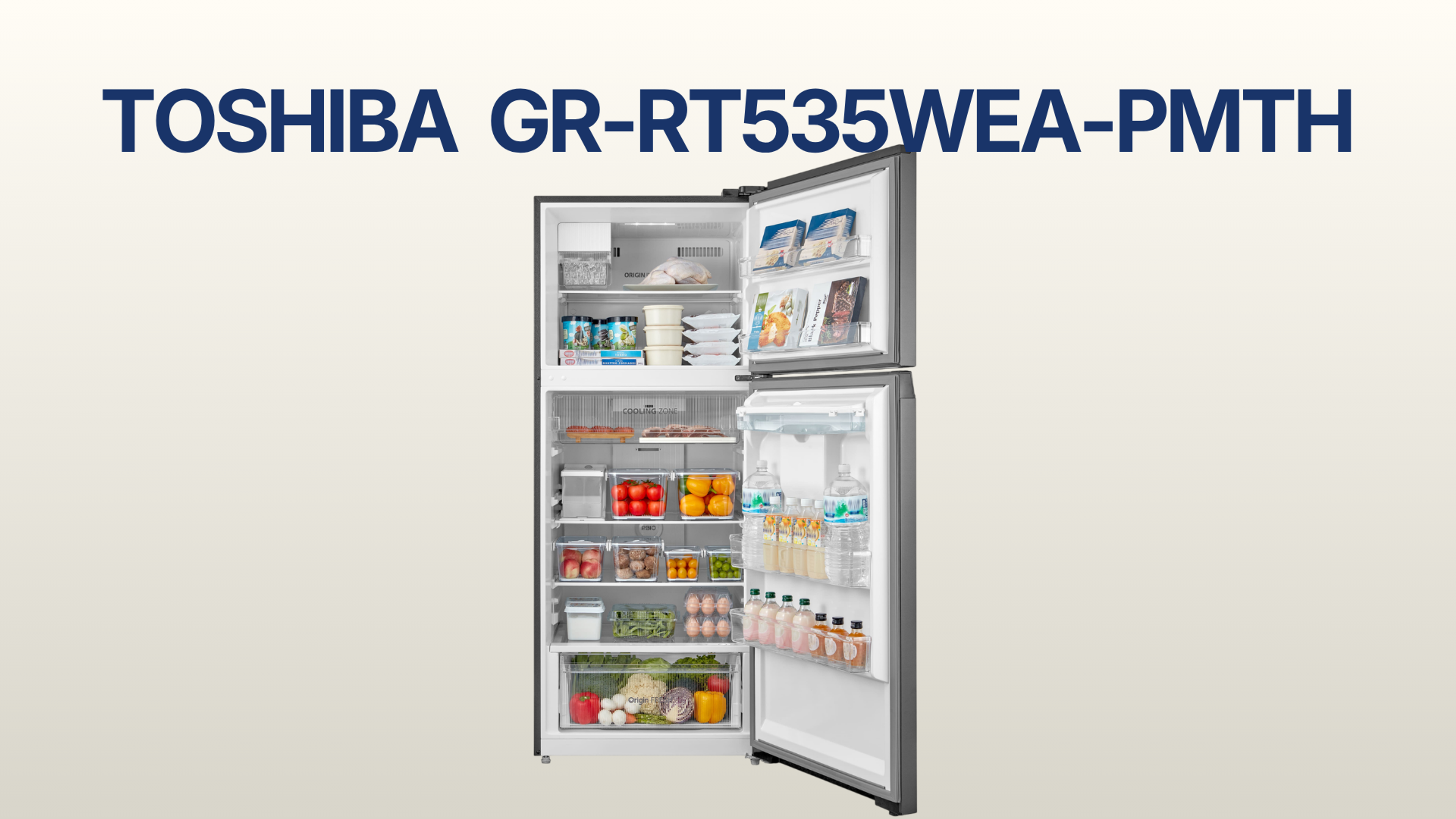 รูปภาพหน้าปก ตู้เย็น TOSHIBA 2 ประตู 14.4 คิว รุ่น GR-RT535WEA-PMTH(06)