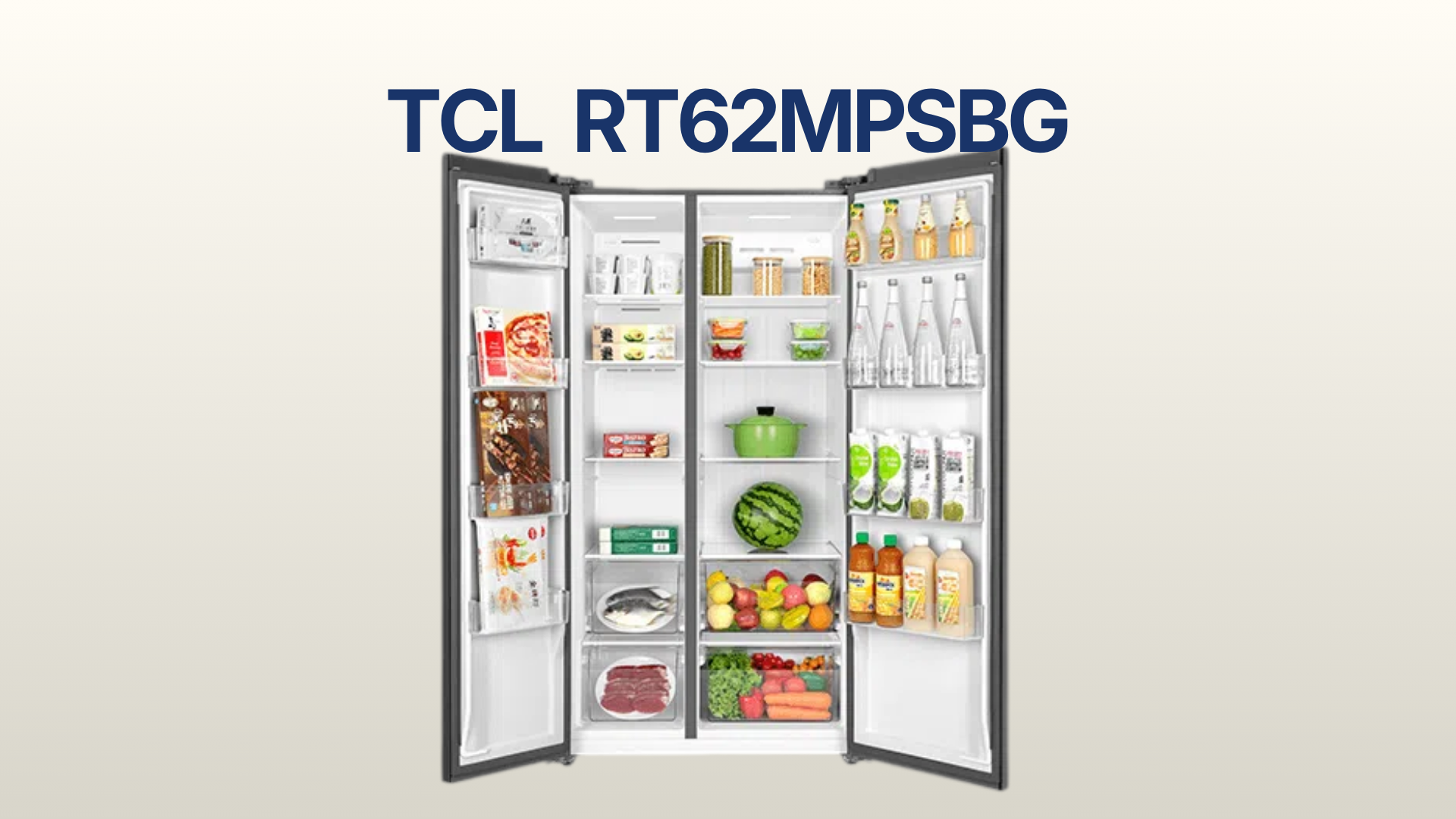รูปภาพหน้าปก ตู้เย็น TCL Side By Side P650 Series รุ่น RT62MPSBG