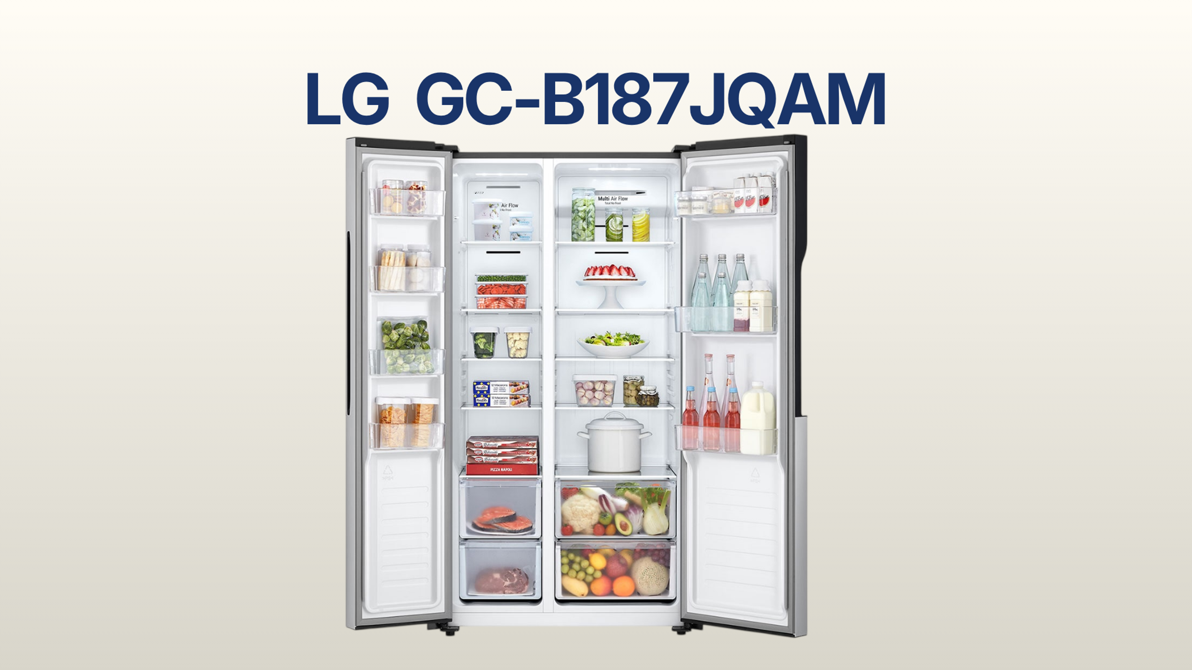 รูปภาพหน้าปก ตู้เย็น LG 2 ประตู Side By Side 18.3 คิว รุ่น GC-B187JQAM