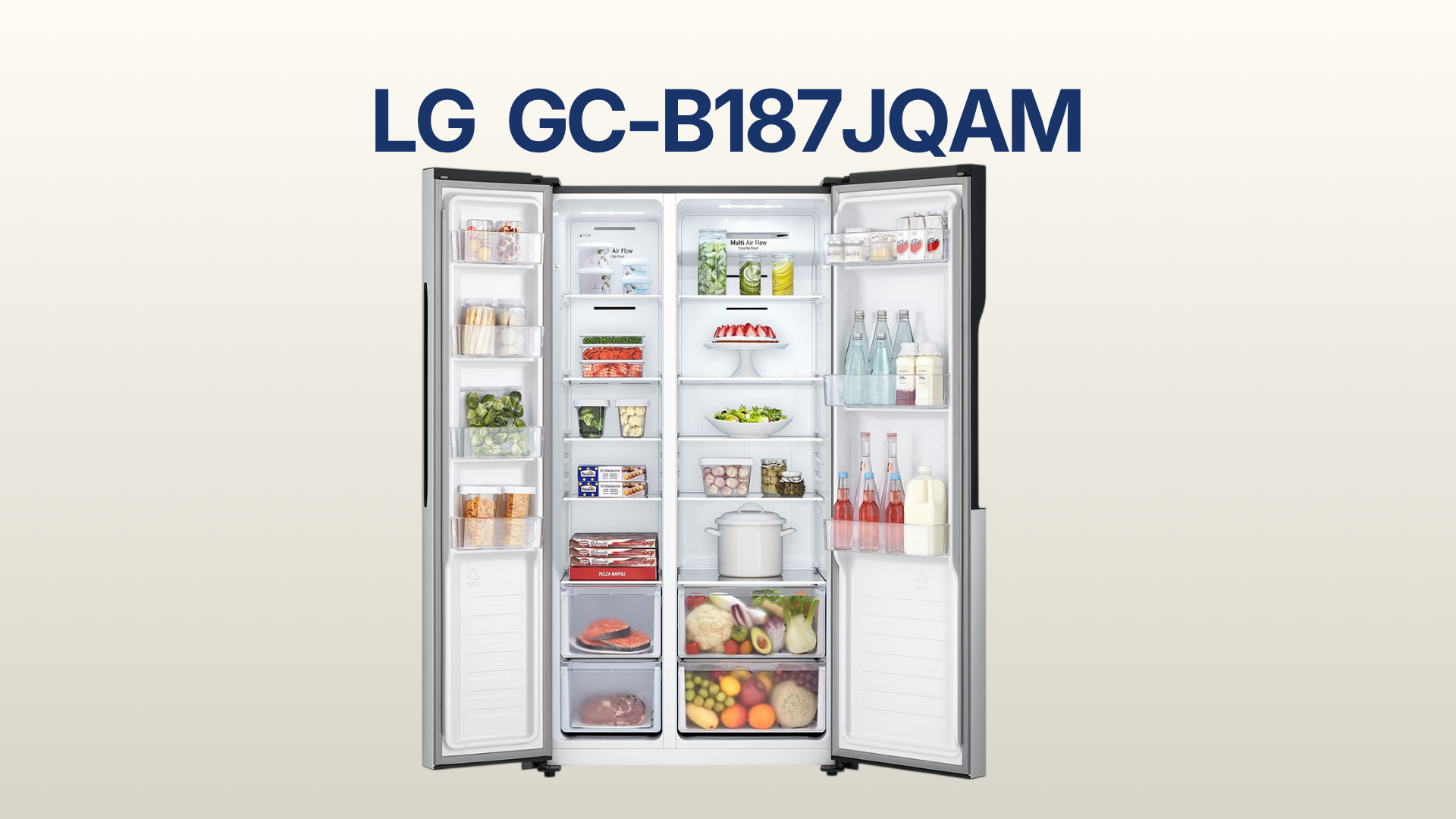 รูปภาพหน้าปก ตู้เย็น LG 2 ประตู Side By Side 18.3 คิว รุ่น GC-B187JQAM