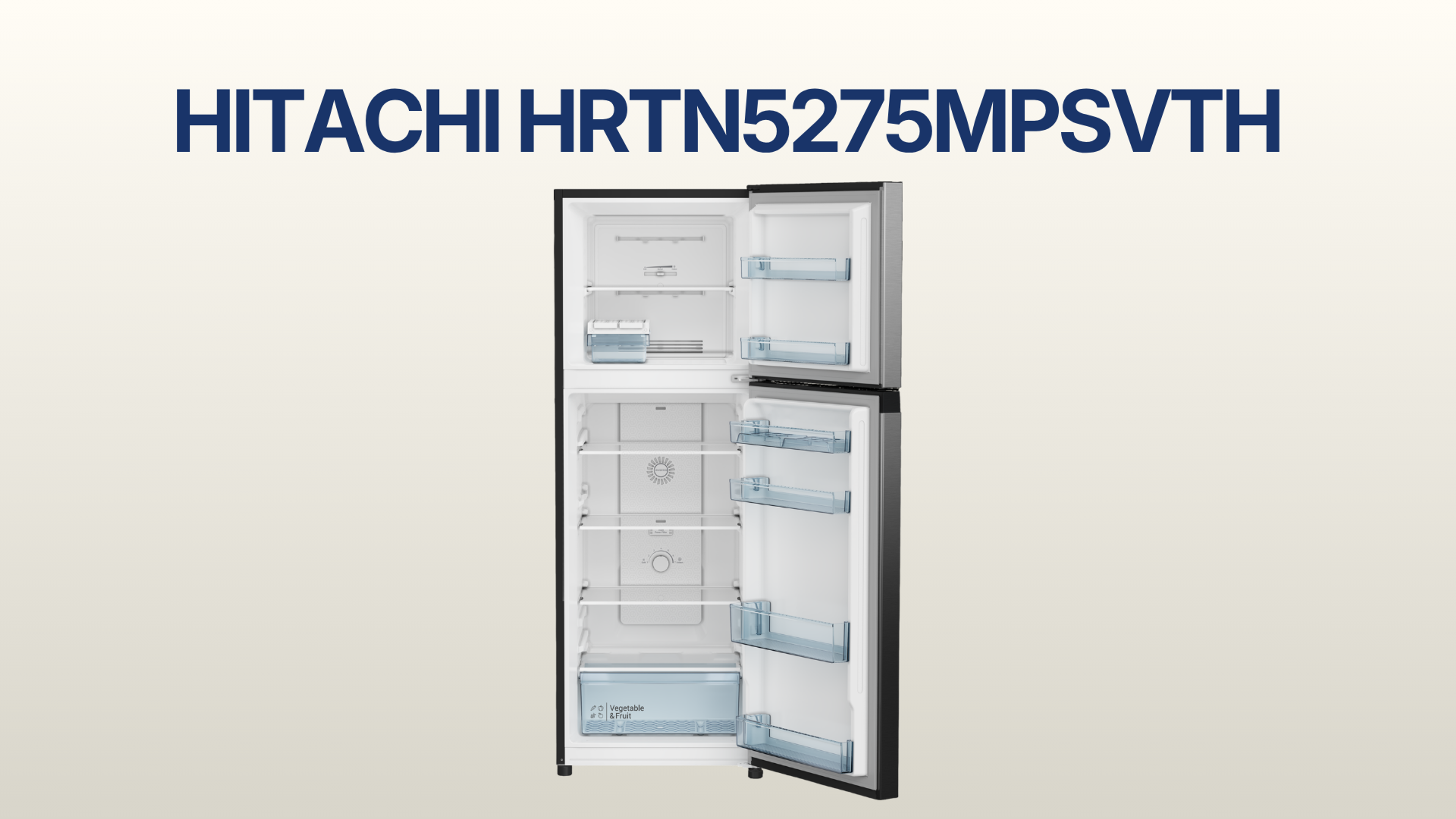 รูปภาพหน้าปก ตู้เย็น HITACHI 2 ประตู 9.2 คิว รุ่น HRTN5275MPSVTH